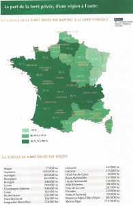 Espace de la forêt privée par rapport à la forêt publique. © Inventaire forestier national, janvier 1999. Espace de la forêt privée par rapport à la forêt publique. Inventaire forestier national, janvier 1999.