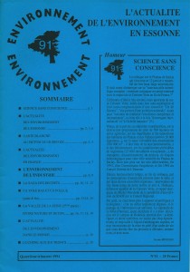 © ENE, Environnement 91, n° 11, 1994 p. 1. Environnement 91 - n11 - 1994 p.1