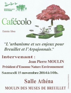 Cafécolo du 15 novembre 2014. © Breuillet nature, Christian SANTOUL. CAFECOLO 15 NOV 2014