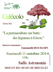 Cafécolo du 11 octobre 2014. © Breuillet nature, Christian SANTOUL. Cafecolo 11 octobre 2014