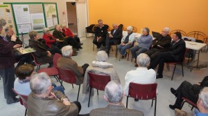Table-ronde des présidents et fondateurs de la fédération Essonne Nature Environnement (ENE), connue également des anciens sous le nom de Union départementale des associations de défense de la nature et de l'Essonne (UDADNE), 22 novembre 2014. © BM/CAD. DSCN2830