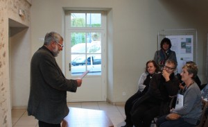 Anniversaire de la FAVO. Marc KORENBAJZER, Jocelyn GUIDEZ (debout), Pascale BOUDART, Bruno GENTY, Catherine GIOBELLINA, le 17 janvier 2015. 003