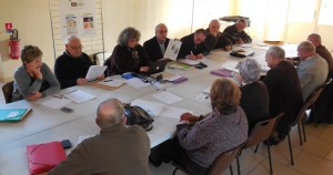 Les administrateurs de la fédération ENE au travail... à Saint-Chéron, le 17 février 2015. © BM/CAD. DSCN3357