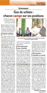 Frédéric Danielczak, "Environnement. Gaz de schiste : chacun campe sur ses positions", Le Républicain Essonne, 11 juin 2015. 2015-06-11 LR CONF ENE PETROLE VERM