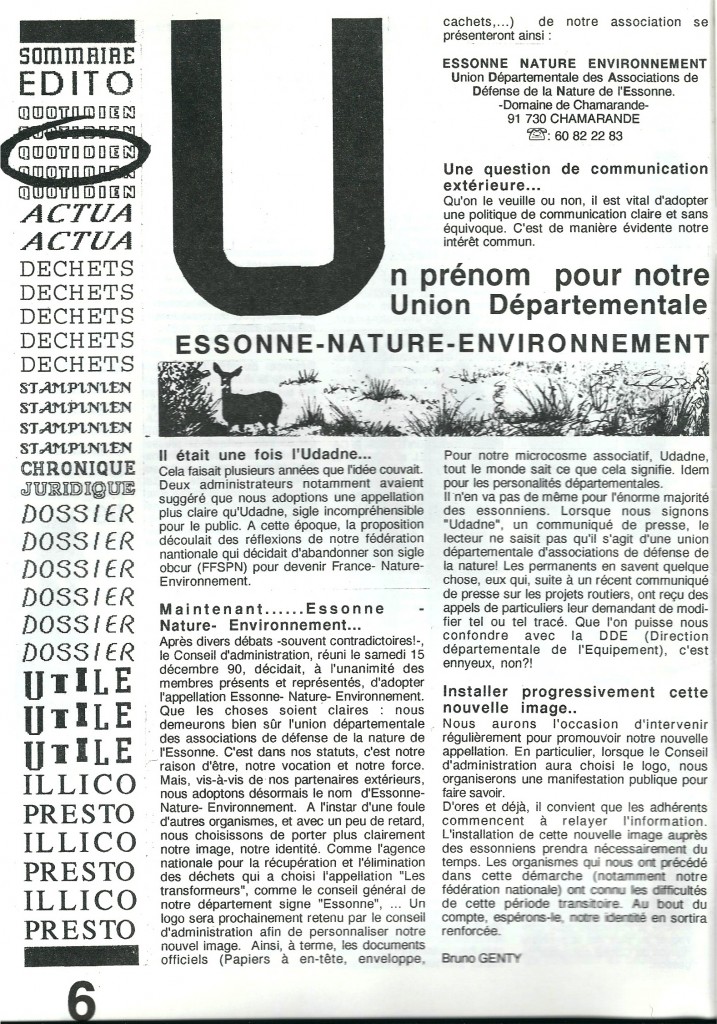 Environnement 91 4e trimestre 1990 P6
