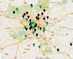 Carte interactive des espaces à enjeux métropolitains extraite du site Internet de la fédération régionale FNE-IDF ©. Carte interactive FNE-IDF Cop21